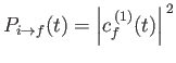 $ P_{i\rightarrow f}(t)=\left\vert c_f^{\,(1)}(t)\right\vert^{\,2}$