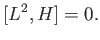 $\displaystyle [L^2, H] = 0.$