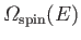 $ {\mit\Omega}_{\rm spin}(E)$