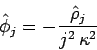 \begin{displaymath}
\hat{\phi}_j = - \frac{\hat{\rho}_j}{j^2\,\kappa^2}
\end{displaymath}