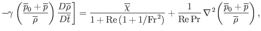 $\displaystyle -\!\! \left.\gamma\left(\frac{\overline{p}_0+\overline{p}}{\overl...
...bla^{\,2}\!\left( \frac{\overline{p}_0 + \overline{p}}{\overline{\rho}}\right),$
