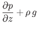 $\displaystyle \frac{\partial p}{\partial z} +\rho\,g$