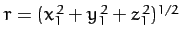$r=(x_1^{\,2}+y_1^{\,2}+z_1^{\,2})^{1/2}$