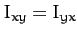 $\displaystyle I_{xy}=I_{yx}$