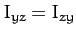 $\displaystyle I_{yz}=I_{zy}$