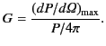 $\displaystyle G = \frac{(dP/d {\mit \Omega})_{\rm max}}{P/4\pi}.$