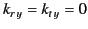 $ k_{r\,y}=k_{t\,y}=0$