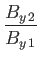 $\displaystyle \frac{B_{y\,2}}{B_{y\,1}}$