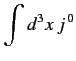 $\displaystyle \int d^3 x\,j^{\,0}
$