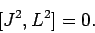 \begin{displaymath}[J^2,L^2]= 0.
\end{displaymath}