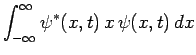 $\displaystyle \int_{-\infty}^{\infty} \psi^\ast(x,t) x \psi(x,t) dx$